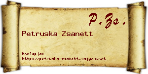 Petruska Zsanett névjegykártya