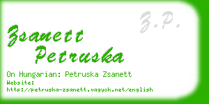 zsanett petruska business card